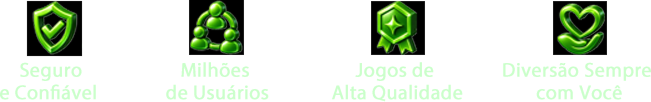 Seguro e confiavel, milhoes de usuarios, jogos de alta qualidade e diversao sempre com voce